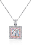 1 Carat Moissanite Square Pendant Chain Necklace Moissanite - Tophatter Daily Deals