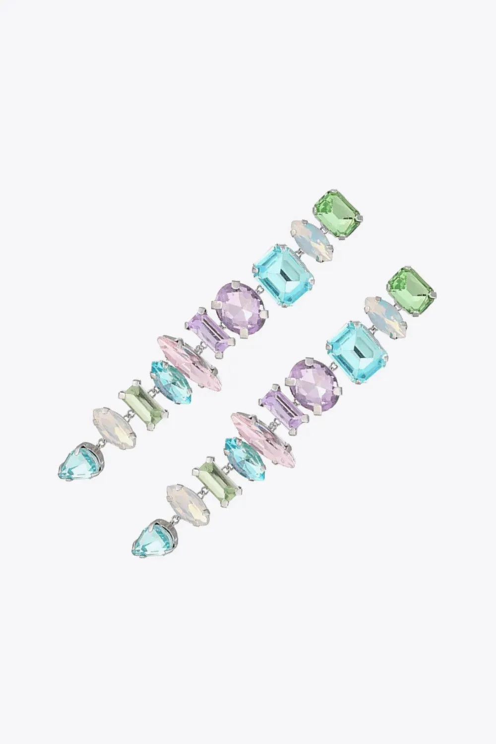 Multicolored Glass Stone Dangle Earrings Earrings - Tophatter Daily Deals