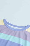 Rainbow Stripe Tie-Front Tee Shirt Women's T-Shirts - Tophatter Daily Deals