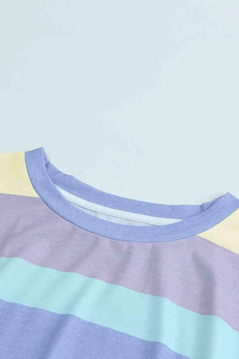 Rainbow Stripe Tie-Front Tee Shirt Women's T-Shirts - Tophatter Daily Deals