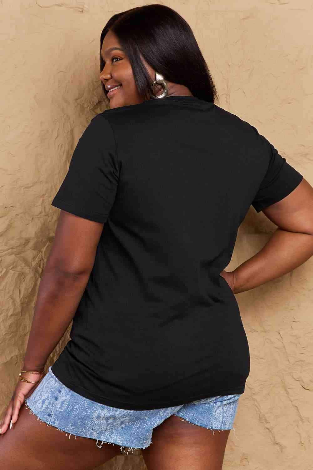 Simply Love Full Size NO PROBLEM Graphic Cotton Tee Women's T-Shirts - Tophatter Daily Deals