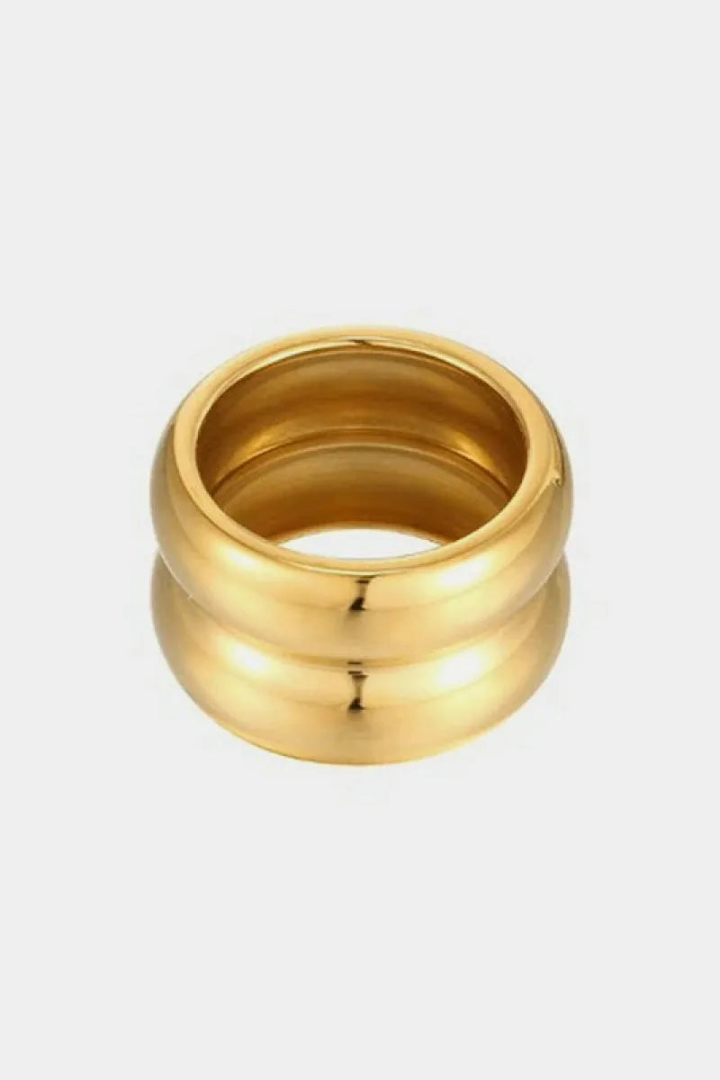 Gold Double Ridge Ring Rings - Tophatter Daily Deals