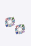 Multicolored Glass Stone Earrings Earrings - Tophatter Daily Deals