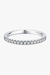 Moissanite Platinum-Plated Half-Eternity Ring Moissanite - Tophatter Daily Deals