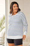 Plus Size Striped Round Neck Long Sleeve T-Shirt Women's T-Shirts - Tophatter Daily Deals