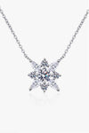 Moissanite Rhodium-Plated Necklace Silver One Size Moissanite - Tophatter Daily Deals