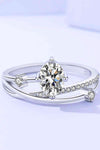 Moissanite Crisscross Ring Moissanite - Tophatter Daily Deals