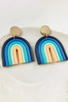 Rainbow Shape Dangle Earrings Black Forest One Size Earrings - Tophatter Daily Deals