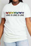 Simply Love Full Size LOVE IS LOVE IS LOVE Graphic Cotton Tee Women's T-Shirts - Tophatter Daily Deals