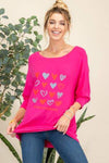 Celeste Full Size Heart Graphic Long Sleeve T-Shirt Blouses - Tophatter Daily Deals