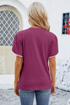 Round Neck Petal Sleeve T-Shirt Women's T-Shirts - Tophatter Daily Deals