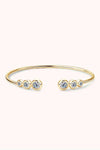 1.8 Carat Moissanite 925 Sterling Silver Bracelet Gold One Size Moissanite - Tophatter Daily Deals