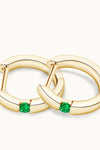 Lab-Grown Emerald Earrings Earrings - Tophatter Daily Deals