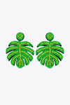 Beaded Banana Leaf Earrings Earrings - Tophatter Daily Deals