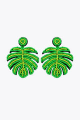 Beaded Banana Leaf Earrings Earrings - Tophatter Daily Deals
