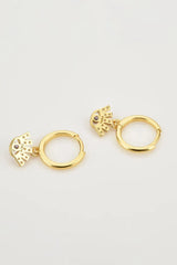 925 Sterling Silver Huggie Drop Earrings Earrings - Tophatter Daily Deals