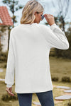 Eyelet Round Neck Long Sleeve T-Shirt Women's T-Shirts - Tophatter Daily Deals