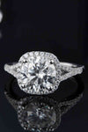 3 Carat Moissanite Halo Ring Silver Moissanite - Tophatter Daily Deals