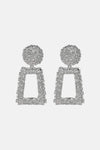 Geometrical Shape Zinc Alloy Dangle Earrings Silver One Size Earrings - Tophatter Daily Deals