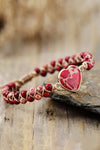 Handmade Heart Shape Natural Stone Bracelet Bracelets - Tophatter Daily Deals