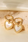 Inlaid Shell Heart Drop Earrings Earrings - Tophatter Daily Deals