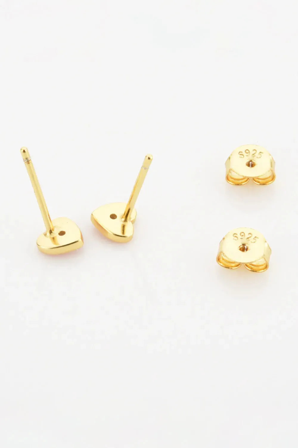 Zircon 925 Sterling Silver Heart Stud Earrings Earrings - Tophatter Daily Deals