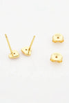 Zircon 925 Sterling Silver Heart Stud Earrings Earrings - Tophatter Daily Deals