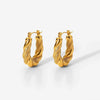 Twisted Hoop Earrings Gold One Size Earrings - Tophatter Daily Deals