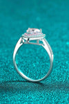 1 Carat Moissanite Heart 925 Sterling Silver Ring Moissanite - Tophatter Daily Deals