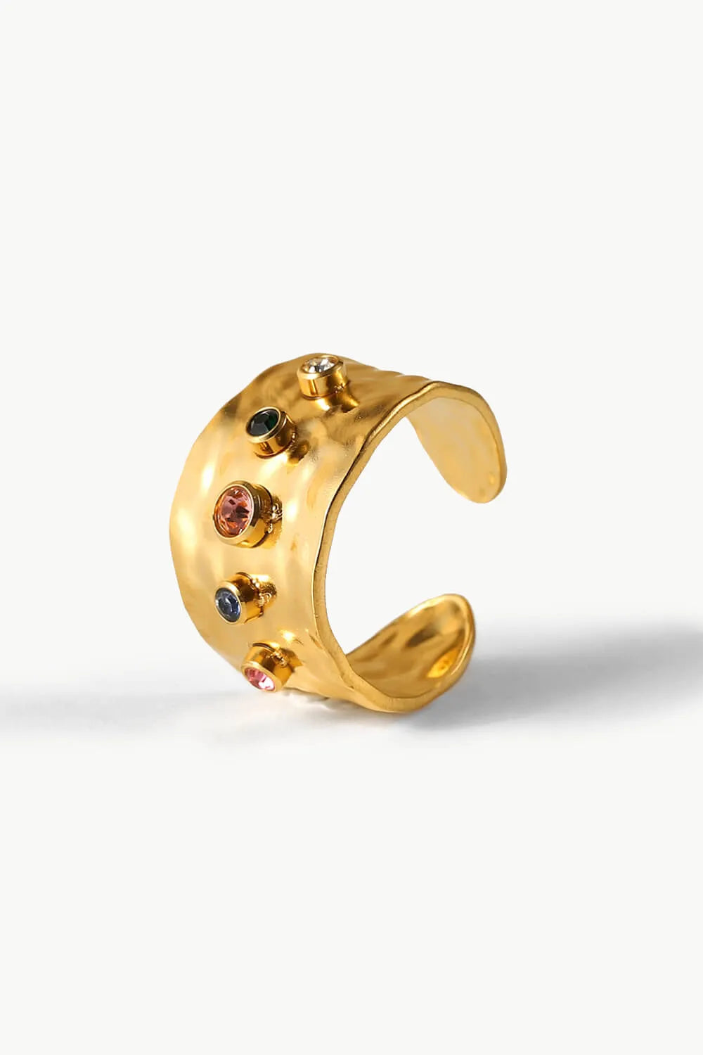 18K Gold-Plated Zircon Ring Rings - Tophatter Daily Deals