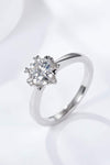 925 Sterling Silver Solitaire Moissanite Ring Silver Moissanite - Tophatter Daily Deals