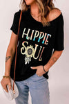 HIPPIE SOUL Graphic Tee Women's T-Shirts - Tophatter Daily Deals