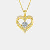 1.2 Carat Moissanite 925 Sterling Silver Heart Necklace Moissanite - Tophatter Daily Deals