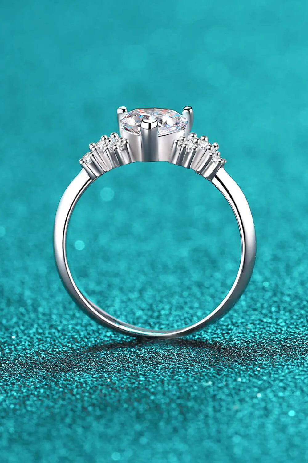 1 Carat Moissanite Heart Ring Moissanite - Tophatter Daily Deals