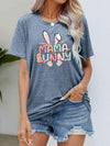 MAMA BUNNY Easter Graphic Short Sleeve Tee Misty Blue Women's T-Shirts - Tophatter Daily Deals