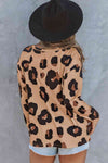 Full Size Leopard Print Round Neck Long Sleeve Tee Women's T-Shirts - Tophatter Daily Deals