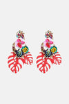 Leaf & Flower Shape Zinc Alloy Dangle Earrings Earrings - Tophatter Daily Deals