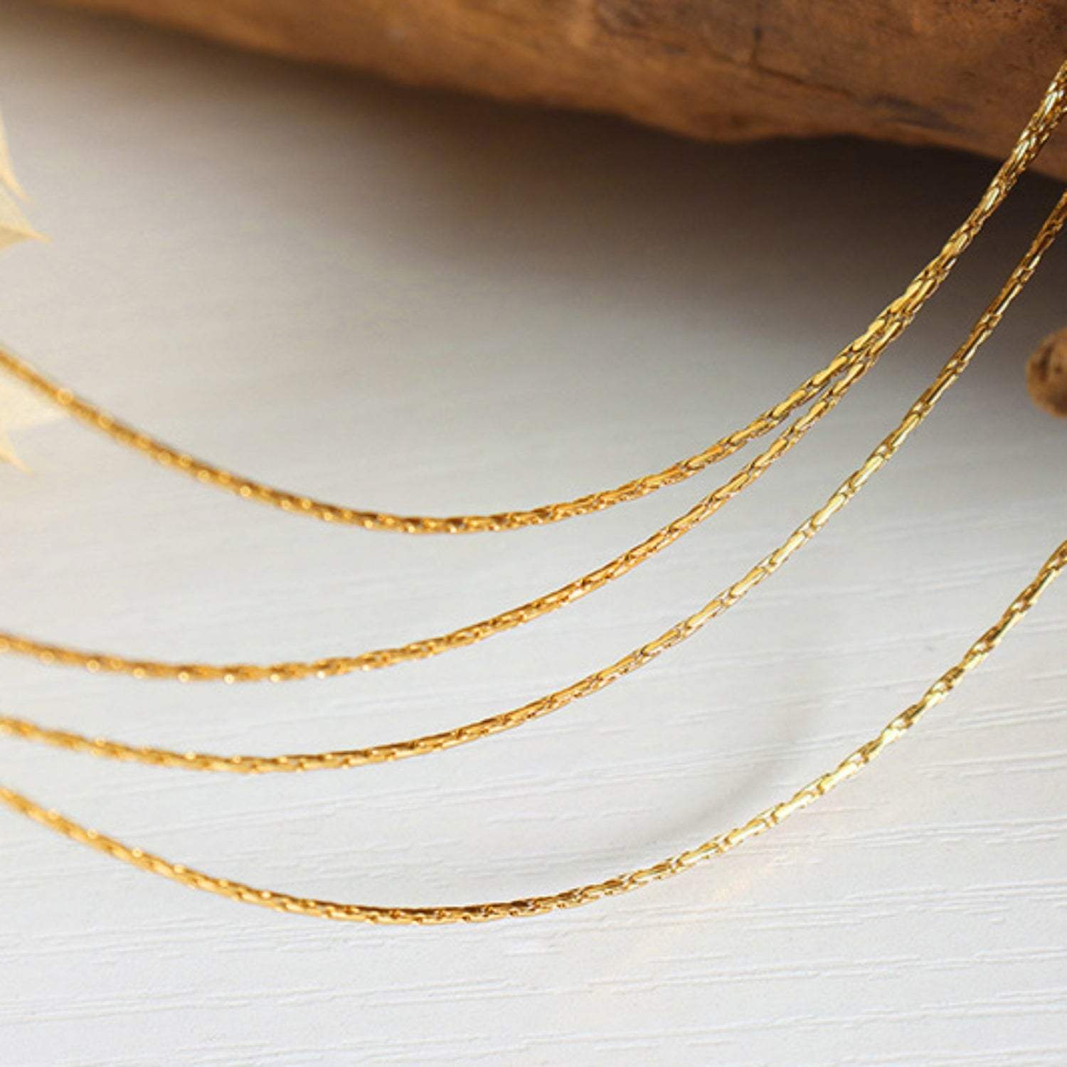 18K Gold-Plated Multi-Layer Clavicle Chain Necklace Necklaces - Tophatter Daily Deals