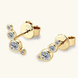 Moissanite 925 Sterling Silver Stud Earrings Moissanite - Tophatter Daily Deals