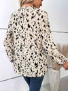 Printed V-Neck Long Sleeve Blouse - Tophatter Deals