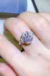 2 Carat Moissanite 925 Sterling Silver Ring Silver Moissanite - Tophatter Daily Deals