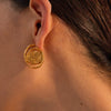 18K Gold-Plated Hoop Earrings Earrings - Tophatter Daily Deals