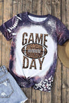 GAME DAY Graphic Short Sleeve T-Shirt French Blue Women's T-Shirts - Tophatter Daily Deals