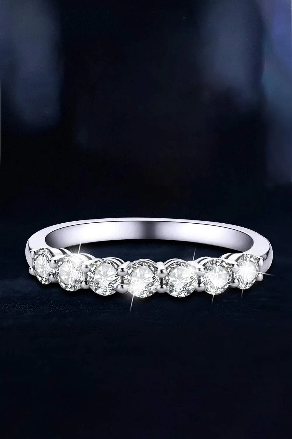 Can't Stop Your Shine Moissanite Platinum-Plated Ring Moissanite - Tophatter Daily Deals