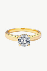 Classic 925 Sterling Silver Moissanite Ring Moissanite - Tophatter Daily Deals