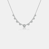 Inlaid Zircon 925 Sterling Silver Necklace Silver One Size Necklaces - Tophatter Daily Deals