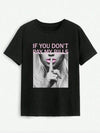 IF YOU DON'T PAY MY BILLS Round Neck T-Shirt Black Women's T-Shirts - Tophatter Daily Deals