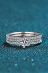 1 Carat Moissanite 925 Sterling Silver Ring Moissanite - Tophatter Daily Deals