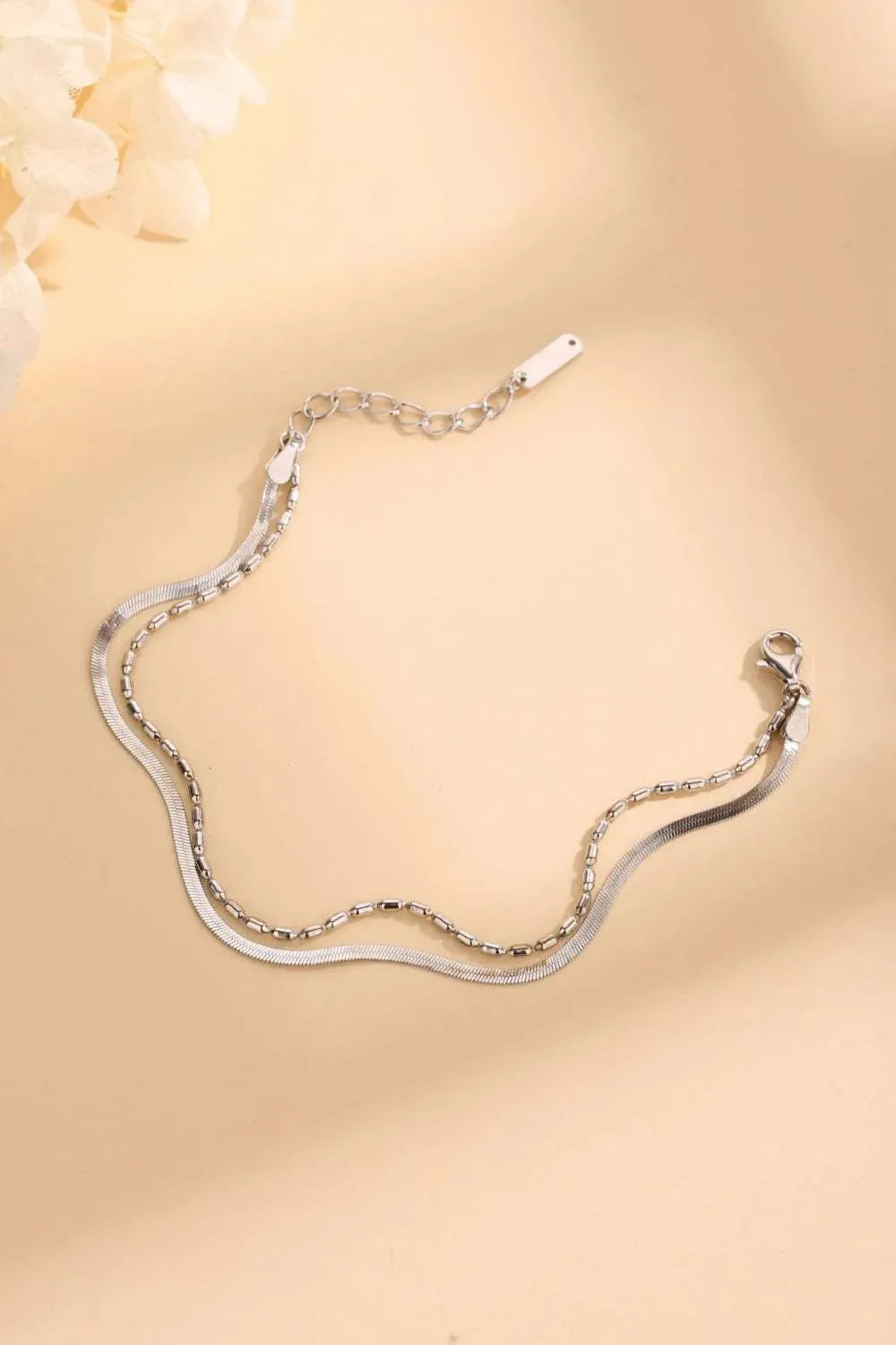 Double-Layered 925 Sterling Silver Bracelet Bracelets - Tophatter Daily Deals