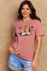 Simply Love Full Size Halloween Theme Graphic Cotton T-Shirt Women's T-Shirts - Tophatter Daily Deals